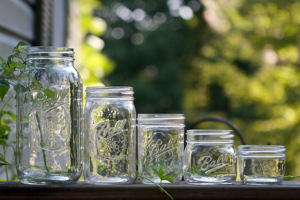 Tarros de vidrio tipo Mason Jar para alimentos y conservas